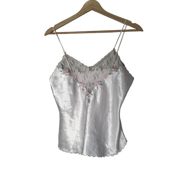 Erika Taylor Tops - Vintage Erika Taylor Pink Lace Dainty Cami Satin Pink Coquette